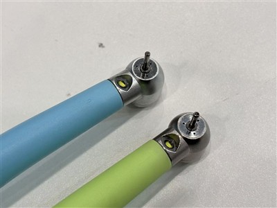 Neues Produkt, buntes LED-Handstück aus Kunststoff